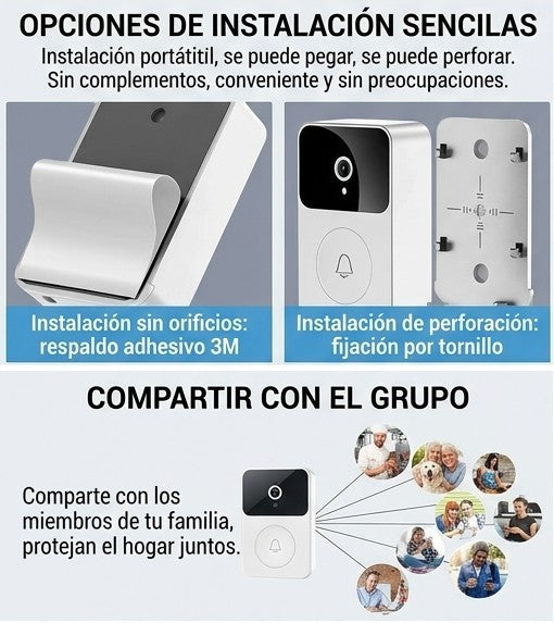Timbre con camara inteligente